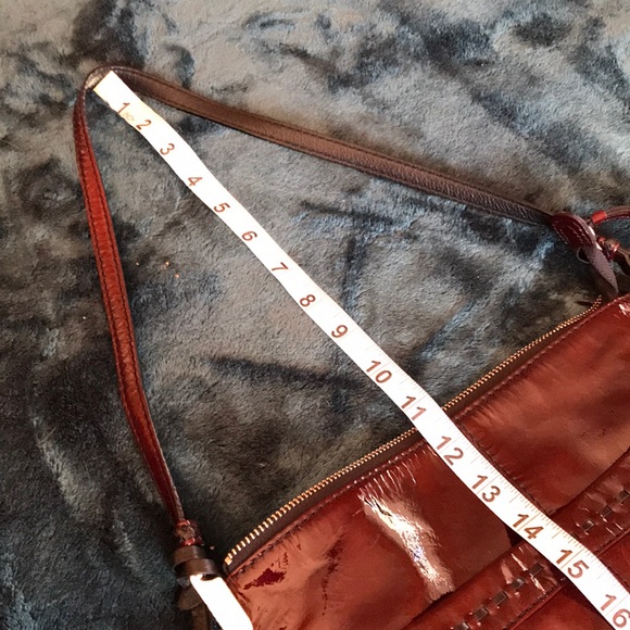 Dark bing cherry red patent Brighton handbag - Picture 9 of 9